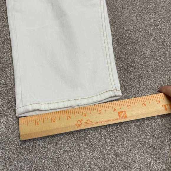 American Eagle womens mom jeans sz 12R high waist off white distress denim retro - Picture 4 of 12